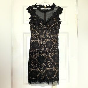 NWT Vintage Y2K Cache black floral lace dress